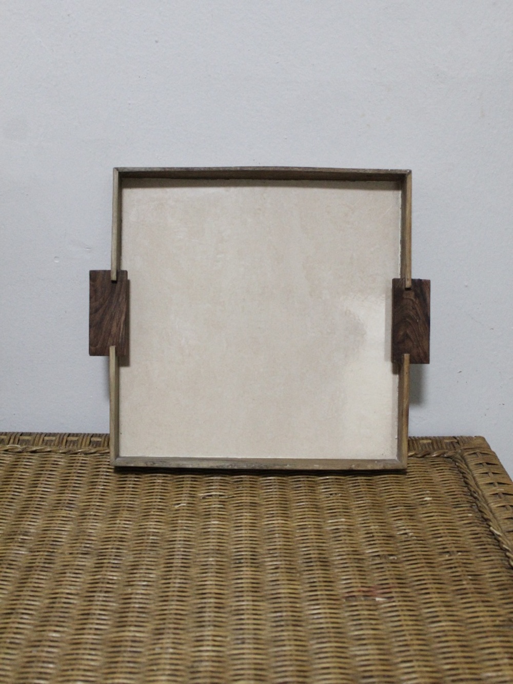 West Elm Reclaimed Wood & Enamel Tray